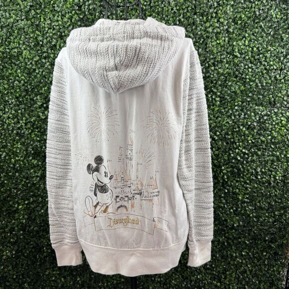 Disneyland Jacket Womens M White Gold Cinderella Castle Zip‎ Mickey Disney World - Picture 2 of 14